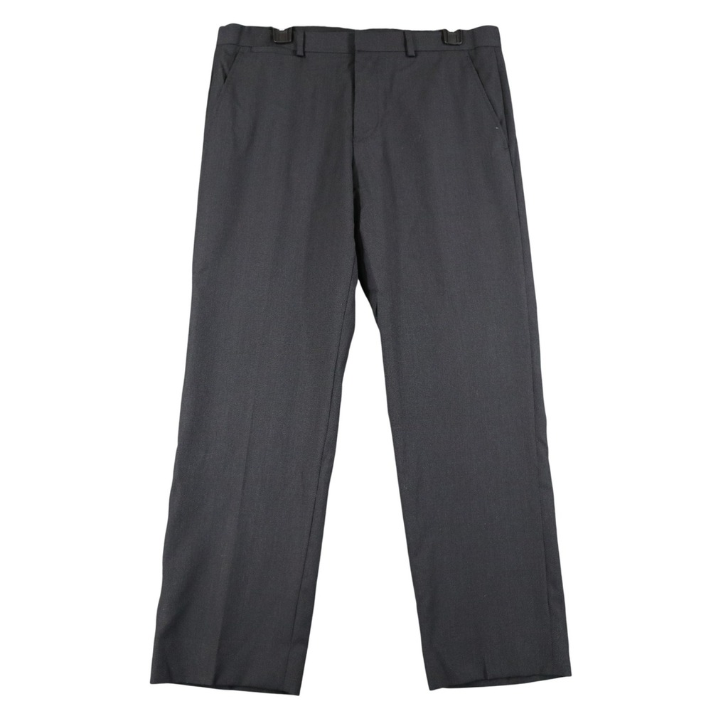 Theory Wool Dress Pants Mens 34x27 Black Micro-Dot Professional Business